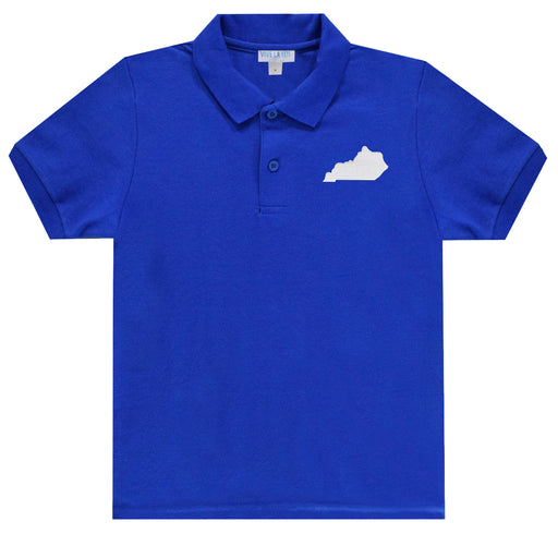 Kentucky Embroidered Royal Short Sleeve Polo Box Shirt