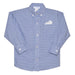 Kentucky Embroidered Royal Gingham Long Sleeve Button Down Shirt - Vive La Fête - Online Apparel Store
