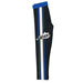 Kentucky Blue Waist White And Blue Stripes Black Leggings - Vive La Fête - Online Apparel Store