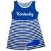 Kentucky Big Logo Blue And White Stripes Tank Dress - Vive La Fête - Online Apparel Store