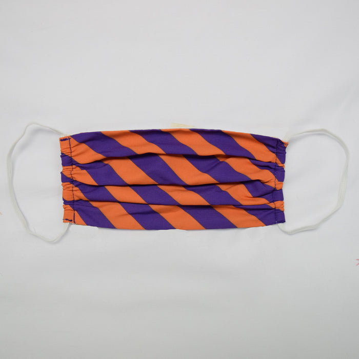 Orange And Purple Stripe Face Mask - Vive La Fête - Online Apparel Store