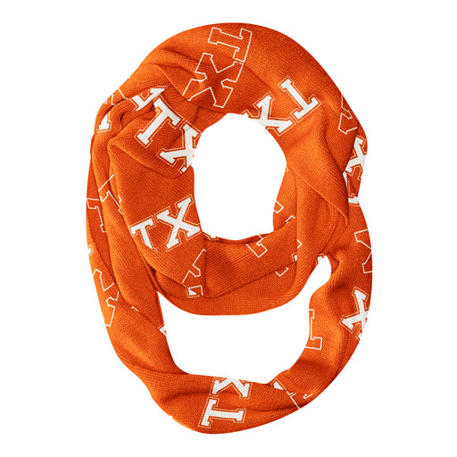 Texas All Over Logo Orange Infinity Scarf - Vive La Fête - Online Apparel Store