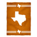 Texas Map Stripes Orange Fleece Blanket - Vive La Fête - Online Apparel Store