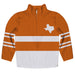 Texas Logo Stripes Orange Long Sleeve Quarter Zip Sweatshirt - Vive La Fête - Online Apparel Store