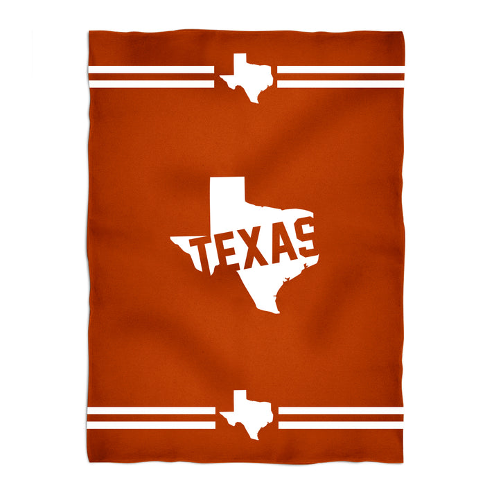 Texas Stripes Orange Fleece Blanket - Vive La Fête - Online Apparel Store