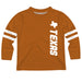 Texas Stripes Orange Long Sleeve Tee Shirt - Vive La Fête - Online Apparel Store
