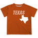 Texas Solid Stripped Logo Orange Short Sleeve Tee Shirt - Vive La Fête - Online Apparel Store