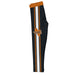 Texas Orange Waist White And Orange Stripes Black Leggings - Vive La Fête - Online Apparel Store