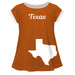 Texas Big Logo Orange Short Sleeve Girls Laurie Top - Vive La Fête - Online Apparel Store