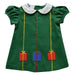 Presents Applique Kelly Green Corduroy Puffy Short Sleeve A Line Dress - Vive La Fête - Online Apparel Store