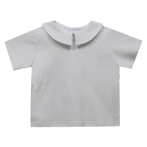 White Knit Short Sleeve Button Back Shirt - Vive La Fête - Online Apparel Store