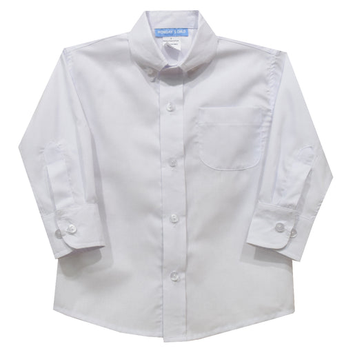 White Oxford Long Sleeve Button Down Shirt