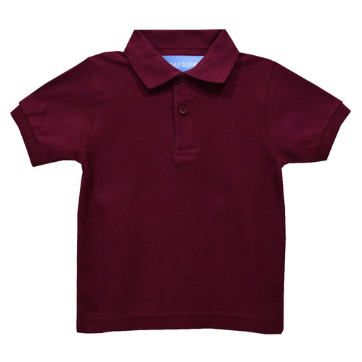 Burgundy Short Sleeve Polo Box Shirt