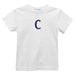 blue letter White T-Shirt