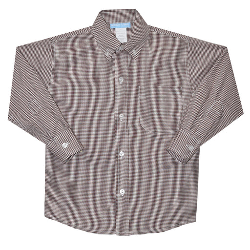 Brown Mini Ck Button Down Shirt Long Sleeve