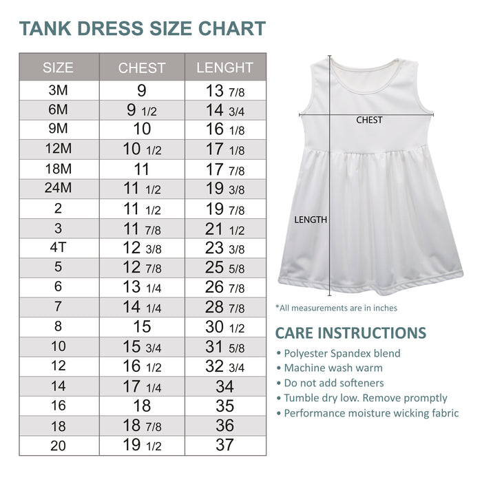 Georgia State University Panthers Blue Sleeveless Tank Dress With White Stripes - Vive La Fête - Online Apparel Store