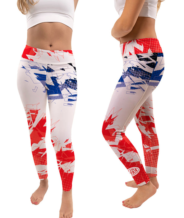 NHRA Officially Licensed by Vive La Fete Abstract Gradient White Red Blue Youth Leggings - Vive La Fête - Online Apparel Store