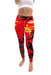 NHRA Officially Licensed by Vive La Fete Abstract Red Black Yellow Youth Leggings