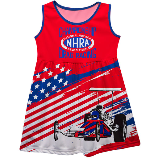NHRA Officially Licensed by Vive La Fete Americana Dragster Red Tank Dress