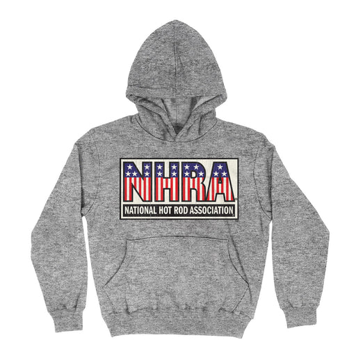 NHRA Officially Licensed by Vive La Fete Americana Grey Heather Hoodie