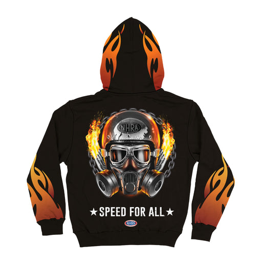 NHRA Officially Licensed by Vive La Fete Speed For All Flames Black Hoodie - Vive La Fête - Online Apparel Store