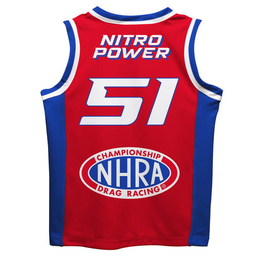 NHRA Officially Licensed by Vive La Fete Nitro Power 51 Red & Royal Basketball Jersey - Vive La Fête - Online Apparel Store