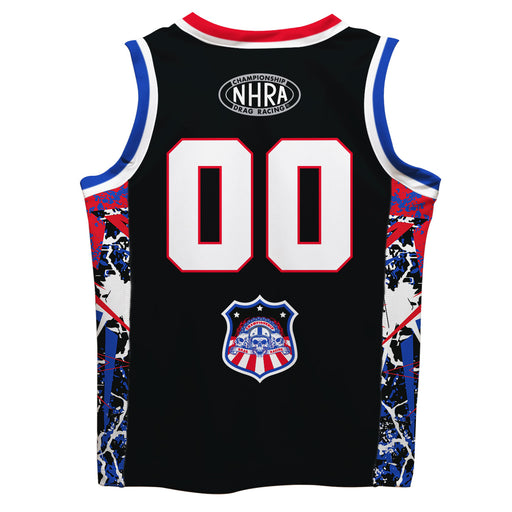 NHRA Officially Licensed by Vive La Fete Abstract Black Basketball Jersey - Vive La Fête - Online Apparel Store