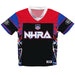 NHRA Officially Licensed by Vive La Fete Abstract Black Football Jersey