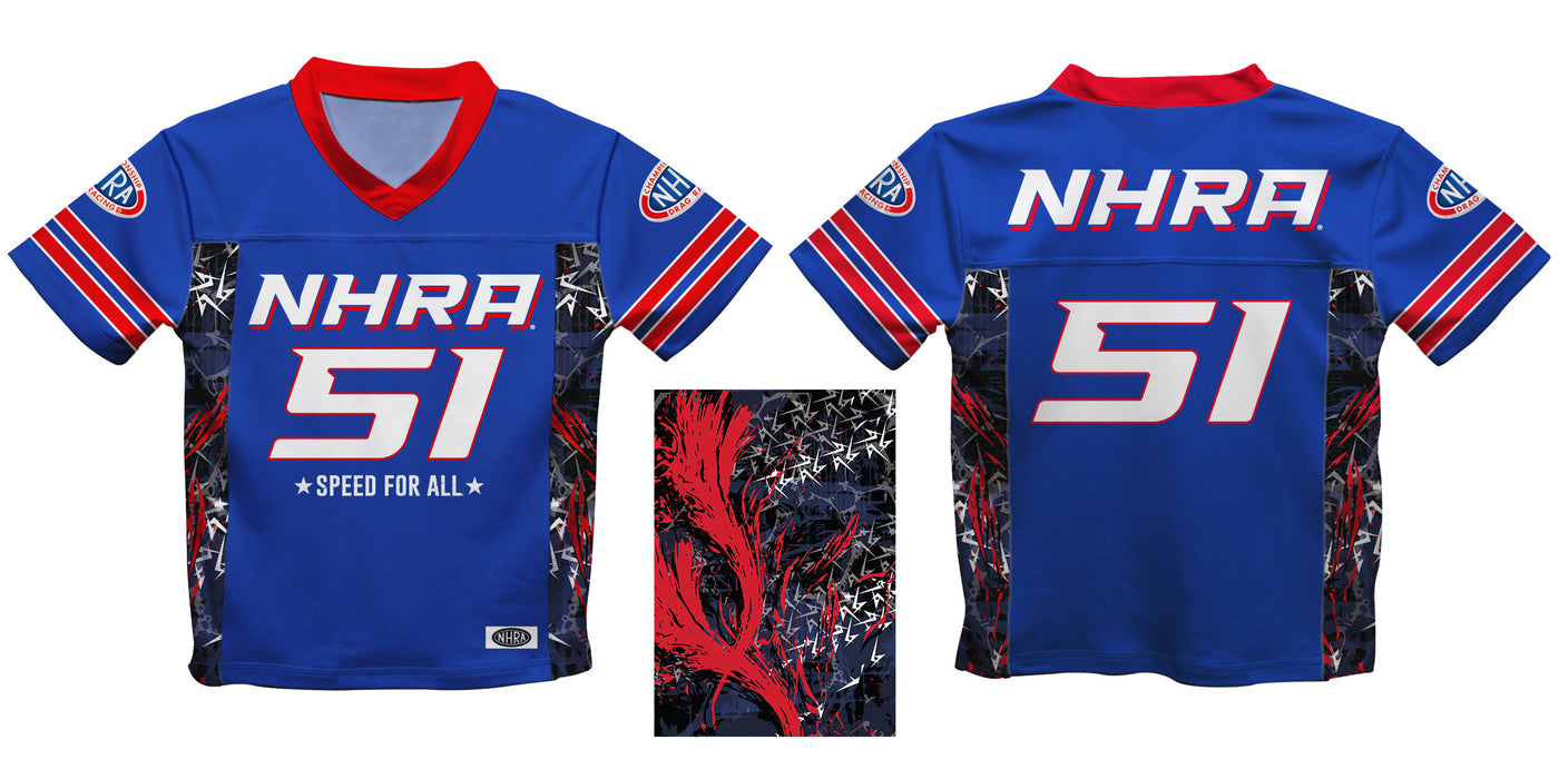 National Hot Rod Association Abstract NHRA Officially Licensed by Vive La Fete Football Jersey V2 - Vive La Fête - Online Apparel Store