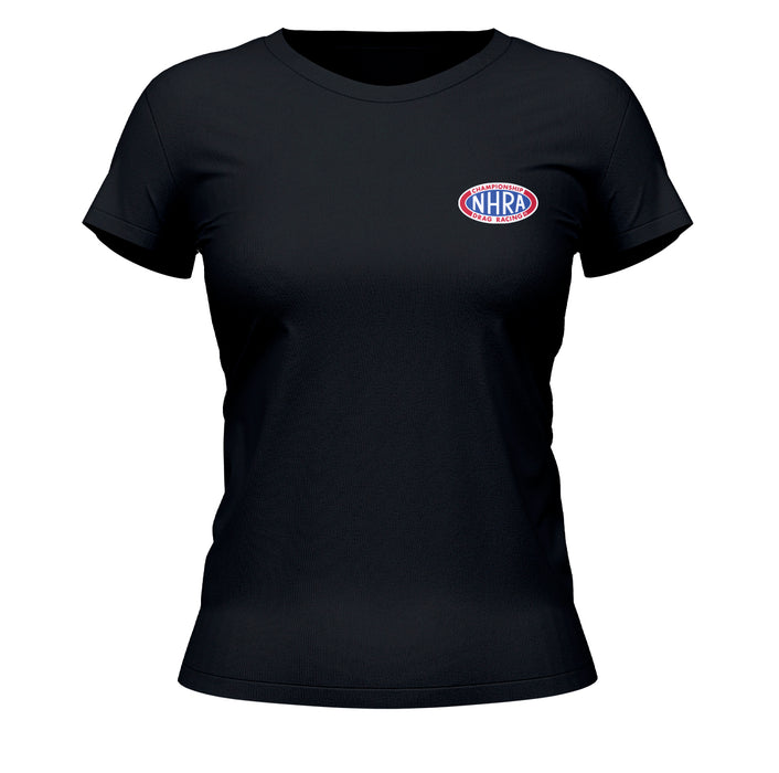 NHRA Officially Licensed by Vive La Fete Hotrod Enough Black Women T-Shirt