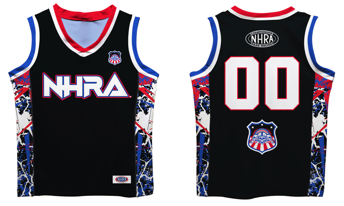 NHRA Officially Licensed by Vive La Fete Abstract Black Men Basketball Jersey - Vive La Fête - Online Apparel Store