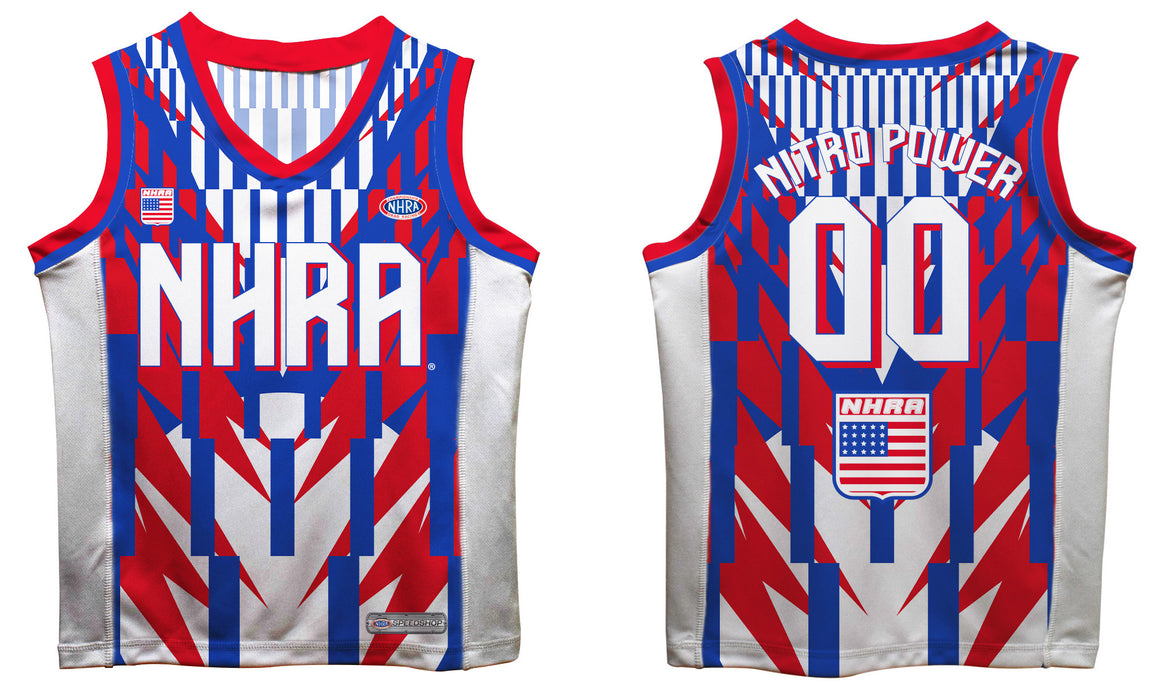 NHRA Officially Licensed by Vive La Fete Geometric USA Men Basketball Jersey - Vive La Fête - Online Apparel Store