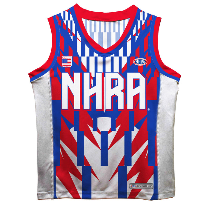NHRA Officially Licensed by Vive La Fete Geometric USA Men Basketball Jersey