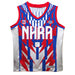 NHRA Officially Licensed by Vive La Fete Geometric USA Men Basketball Jersey