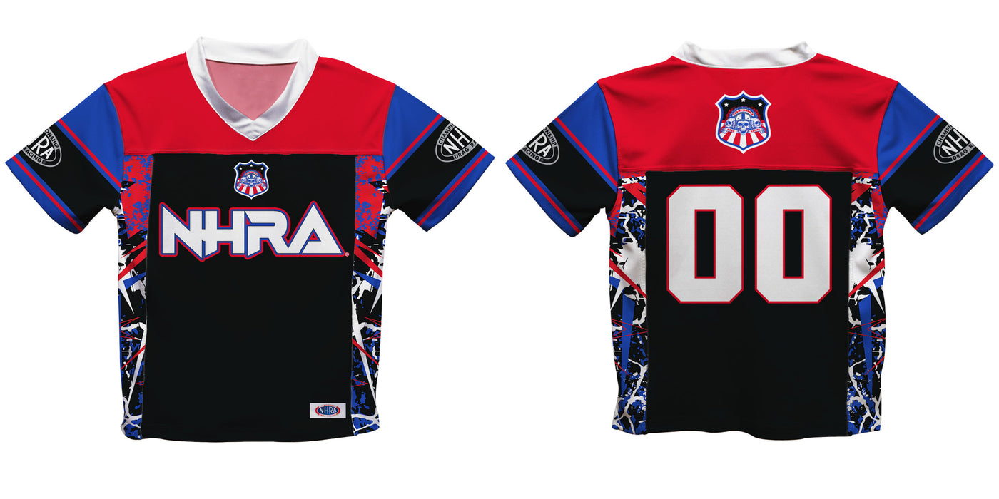 NHRA Officially Licensed by Vive La Fete Abstract Black Men Football Jersey - Vive La Fête - Online Apparel Store