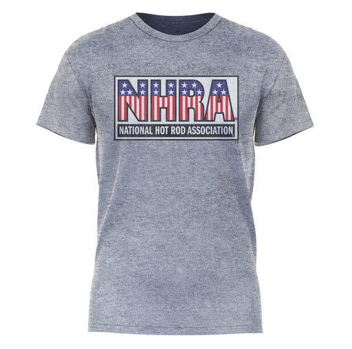 NHRA Officially Licensed by Vive La Fete Americana Grey Heather Men T-Shirt