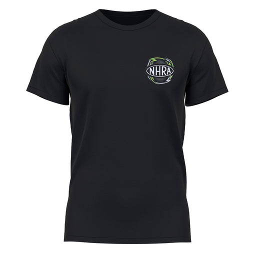 NHRA Officially Licensed by Vive La Fete Metal Neon Logo Black Men T-Shirt