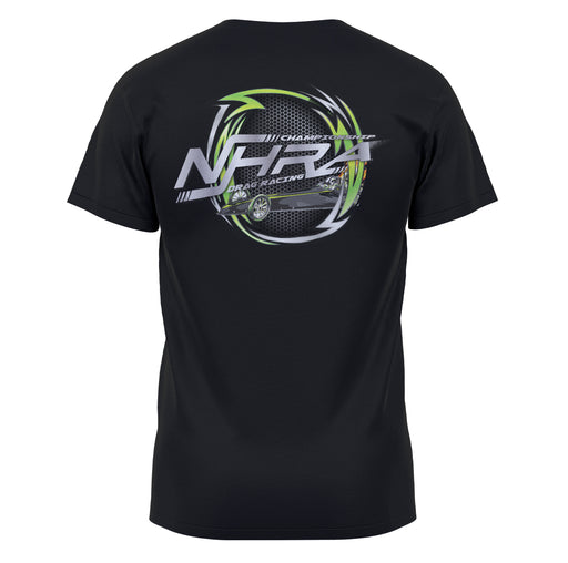 NHRA Officially Licensed by Vive La Fete Metal Neon Logo Black Men T-Shirt - Vive La Fête - Online Apparel Store