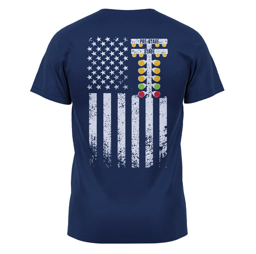 NHRA Officially Licensed by Vive La Fete American Flag Navy Men T-Shirt - Vive La Fête - Online Apparel Store