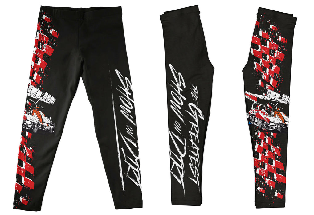 WOO Officially Licensed by Vive La Fete Greatest Show on Dirt Black Leggings - Vive La Fête - Online Apparel Store