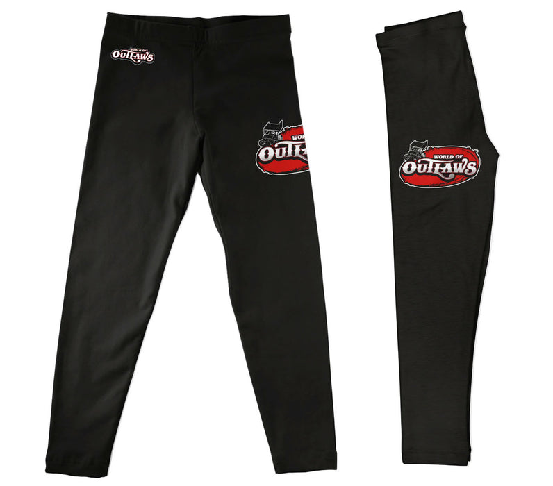 WOO Officially Licensed by Vive La Fete Side Logo Black Leggings - Vive La Fête - Online Apparel Store