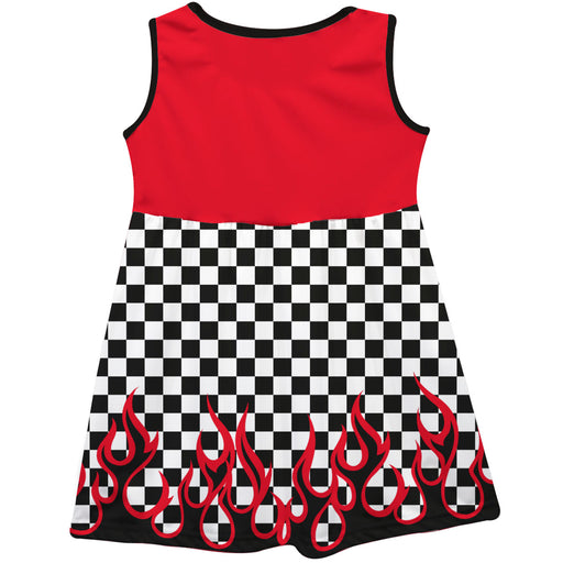 WOO Officially Licensed by Vive La Fete Checker Flames Red Tank Dress - Vive La Fête - Online Apparel Store