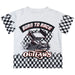 WOO Officially Licensed by Vive La Fete Checkered White T-Shirt