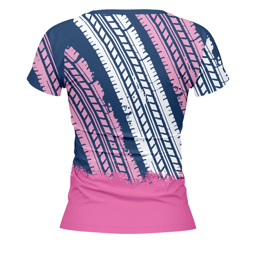WOO Officially Licensed by Vive La Fete Tracks Pink Women T-Shirt - Vive La Fête - Online Apparel Store