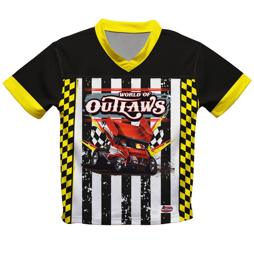 WOO Officially Licensed by Vive La Fete Black & Yellow Men Football Jersey