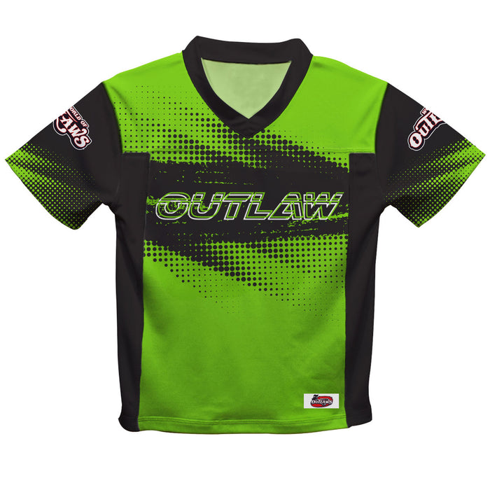 WOO Officially Licensed by Vive La Fete Halftones Green & Black Men Football Jersey