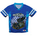 WOO Officially Licensed by Vive La Fete Checkered Blue Men Football Jersey