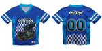 WOO Officially Licensed by Vive La Fete Checkered Blue Men Football Jersey - Vive La Fête - Online Apparel Store