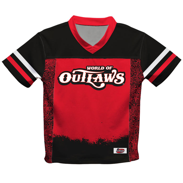 WOO Officially Licensed by Vive La Fete Black Dirtt & Red Men Football Jersey