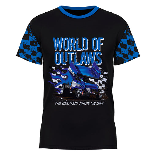 WOO Officially Licensed by Vive La Fete Blue & Black Men T-Shirt